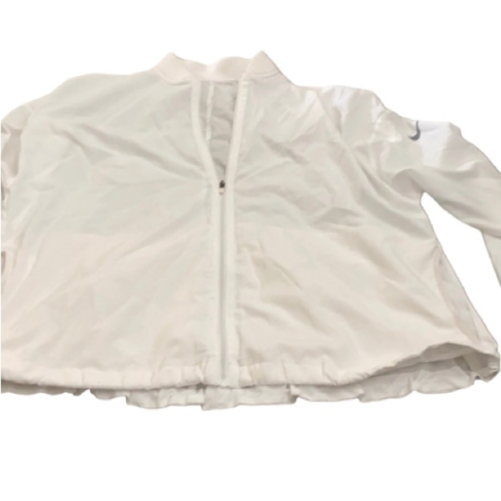 Nike Dri-Fit size medium white lightweight jacket windbreaker with matching hat